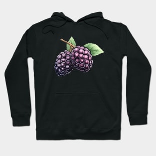 Blackberry Fruit Art Hoodie